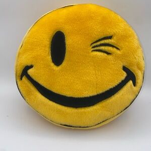 Vintage Y2K Joe Boxer Smiley Wink Face Plush Pillow Accent